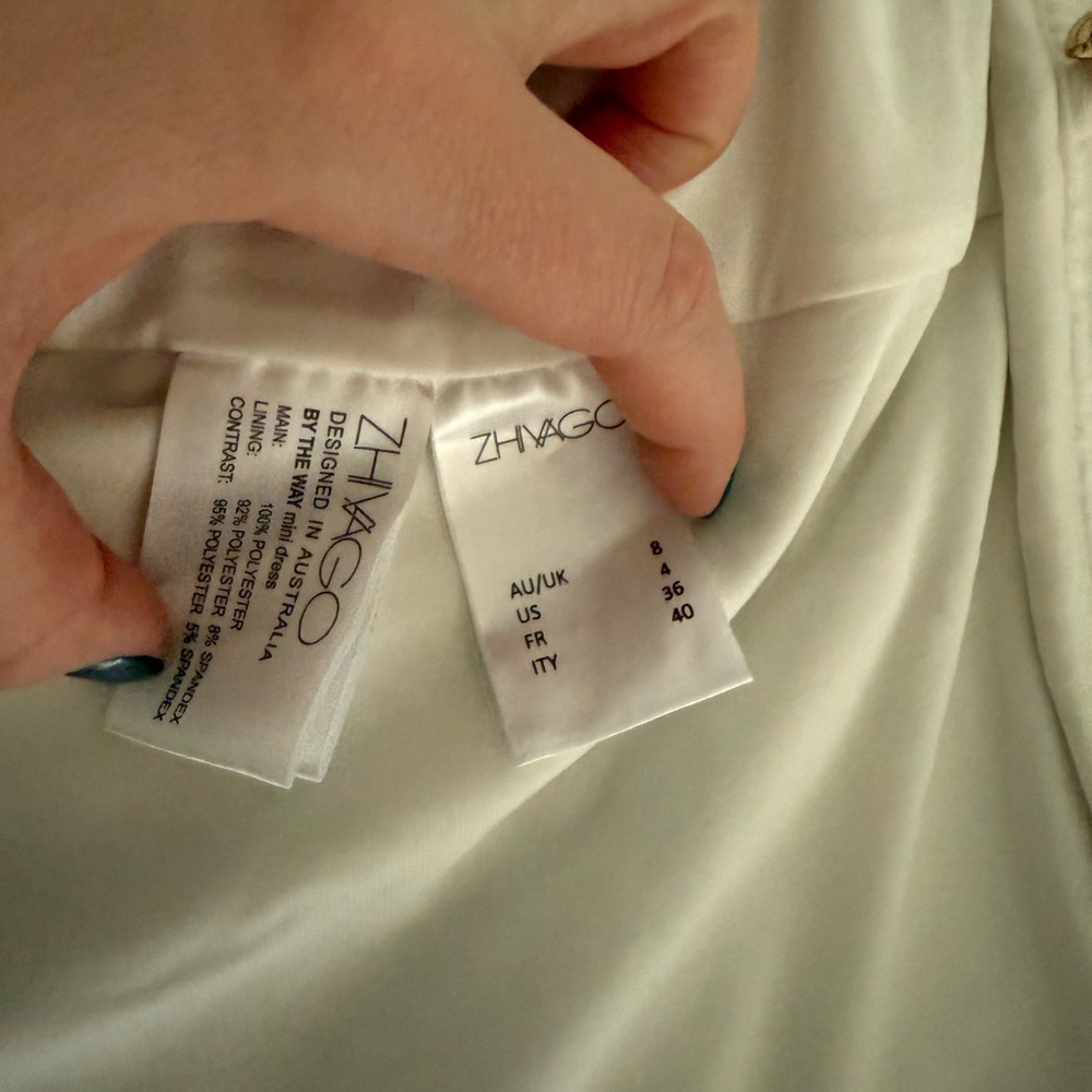 Zhivago By the Way White Mini Wrap Dress 4 - Picture 8 of 9